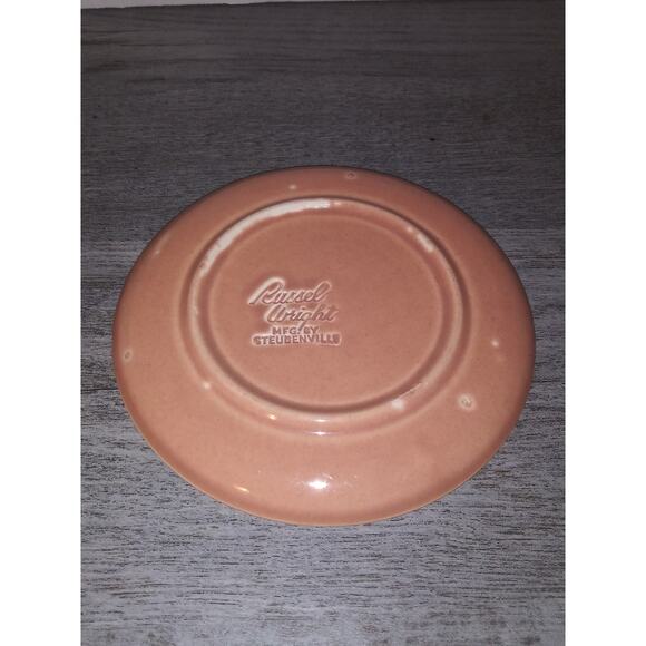 Russel Wright Steubenville Demitasse Saucer Pink Salmon Coral - Picture 5 of 5